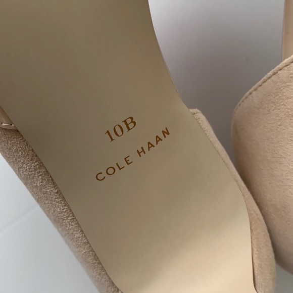 NWOT Cole Haan Highline Natural Tan Half Vamp Heels Pumps - Picture 8 of 12